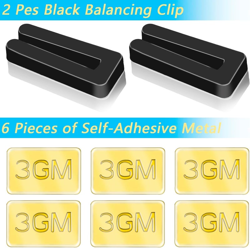 OXDFK 8 PCS Ceiling Fan Blade Balancing Kit, 2 Set Ceiling Fan Balancing Kit Including 2 pcs Plastic Fan Balancing Clips and 6 PCS Metal Self-Adhesive 3G Weight for Ceiling Fan Weight Balancing - Image 5